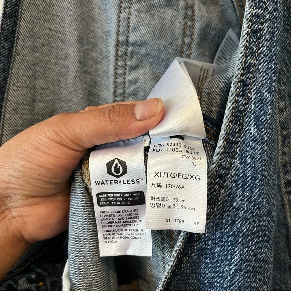 Levi’s Utility Lightweight Shortalls Overalls Denim - Picture 12 of 14